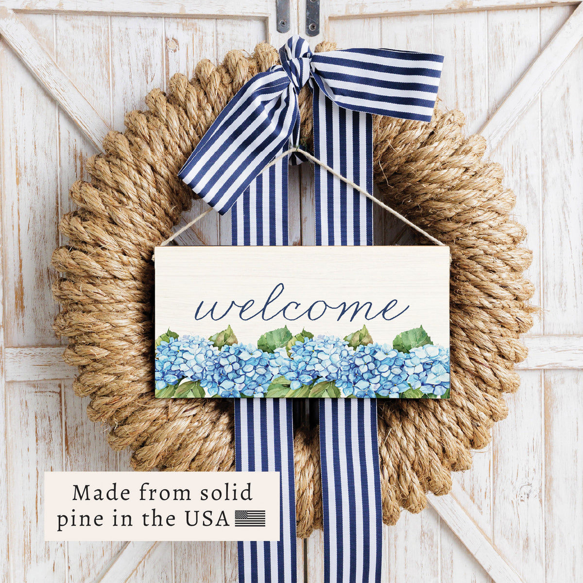 Hydrangea Bloom Twine Sign
