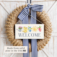Spring Icons Welcome Twine Sign