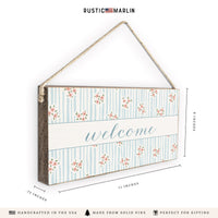 Blush Bloom Welcome Twine Sign