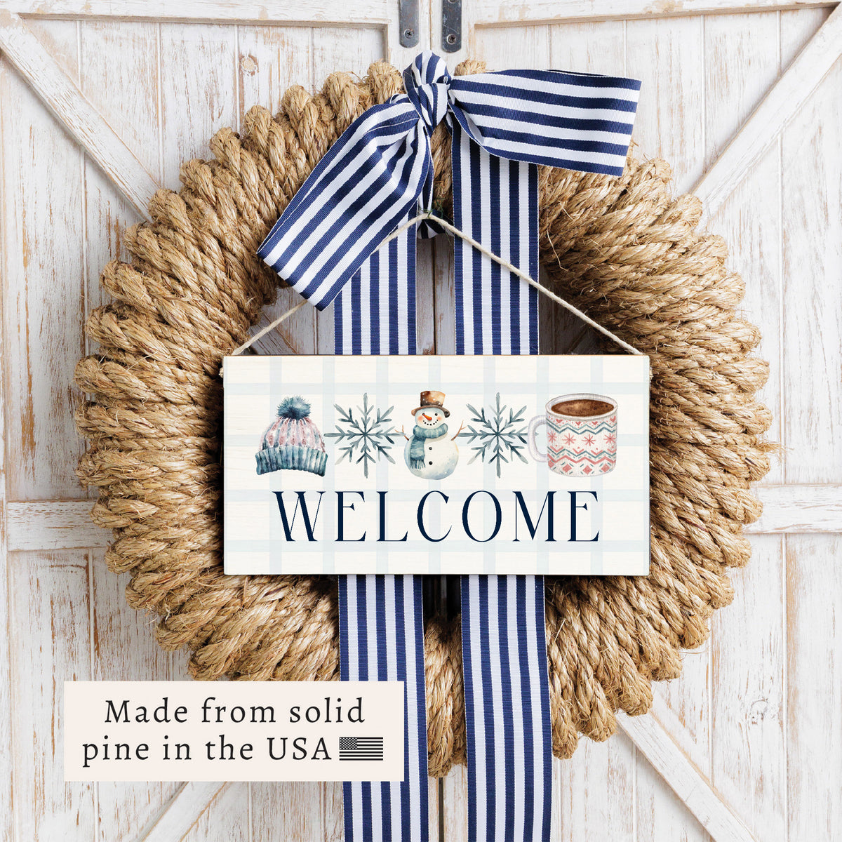 Winter Icons Welcome Twine Sign