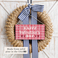 Happy Valentine's Day Gingham Twine Sign