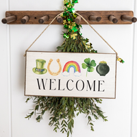 St.Patrick's Day Icons Welcome Twine Sign