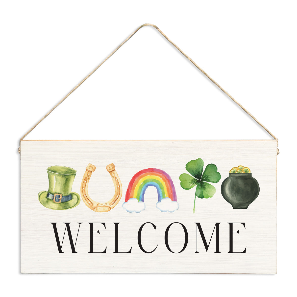 St.Patrick's Day Icons Welcome Twine Sign