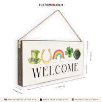 St.Patrick's Day Icons Welcome Twine Sign