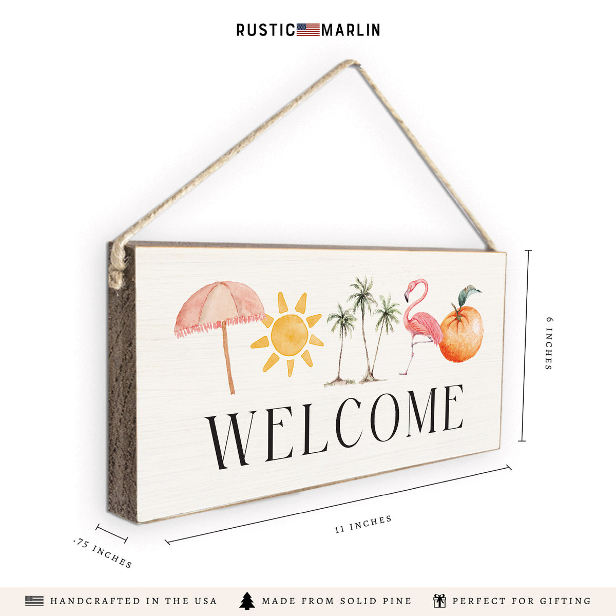 Southern Sunshine Icons Welcome Twine Sign