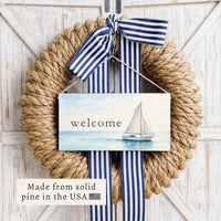Sailboat Welcome Twine Sign