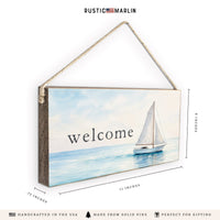 Sailboat Welcome Twine Sign
