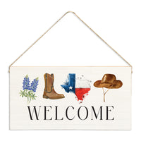 Texas Icons Twine Sign