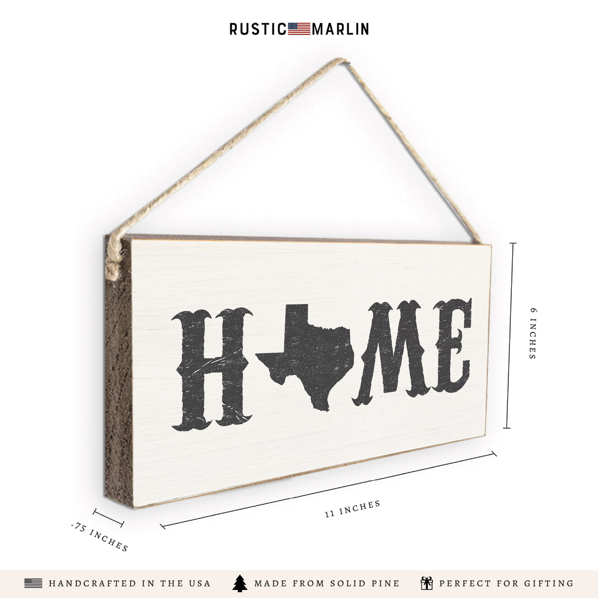 Texas State Home Twine Sign
