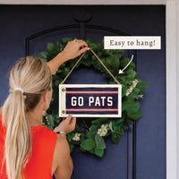 Go Pats Flag Twine Sign