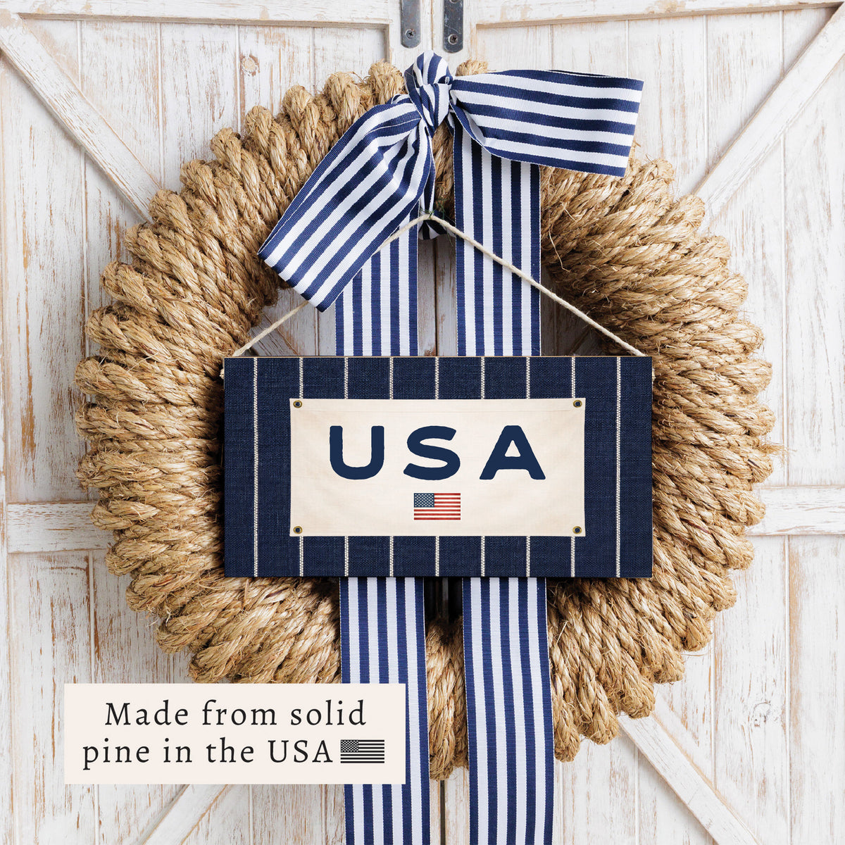 Americana Stripe Twine Sign