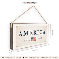 America Est 1776 Twine Sign