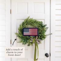 Baseball Bat American Flag Sox Twine Sign