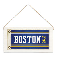 Boston 26.2 Marathon Flag Twine Sign