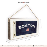 Boston USA Vintage Flag Twine Sign