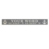 Anchor White/Grey Personalized Barnwood Sign