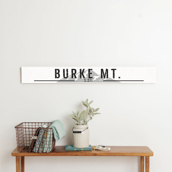 Mountain Stacked Personalized Barn Wood Sign
