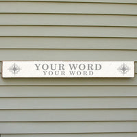 Compass Personalized Barnwood Sign