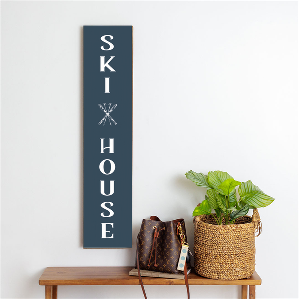 Ski House Barn Wood Sign