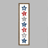 American Stars Welcome Barn Wood Sign