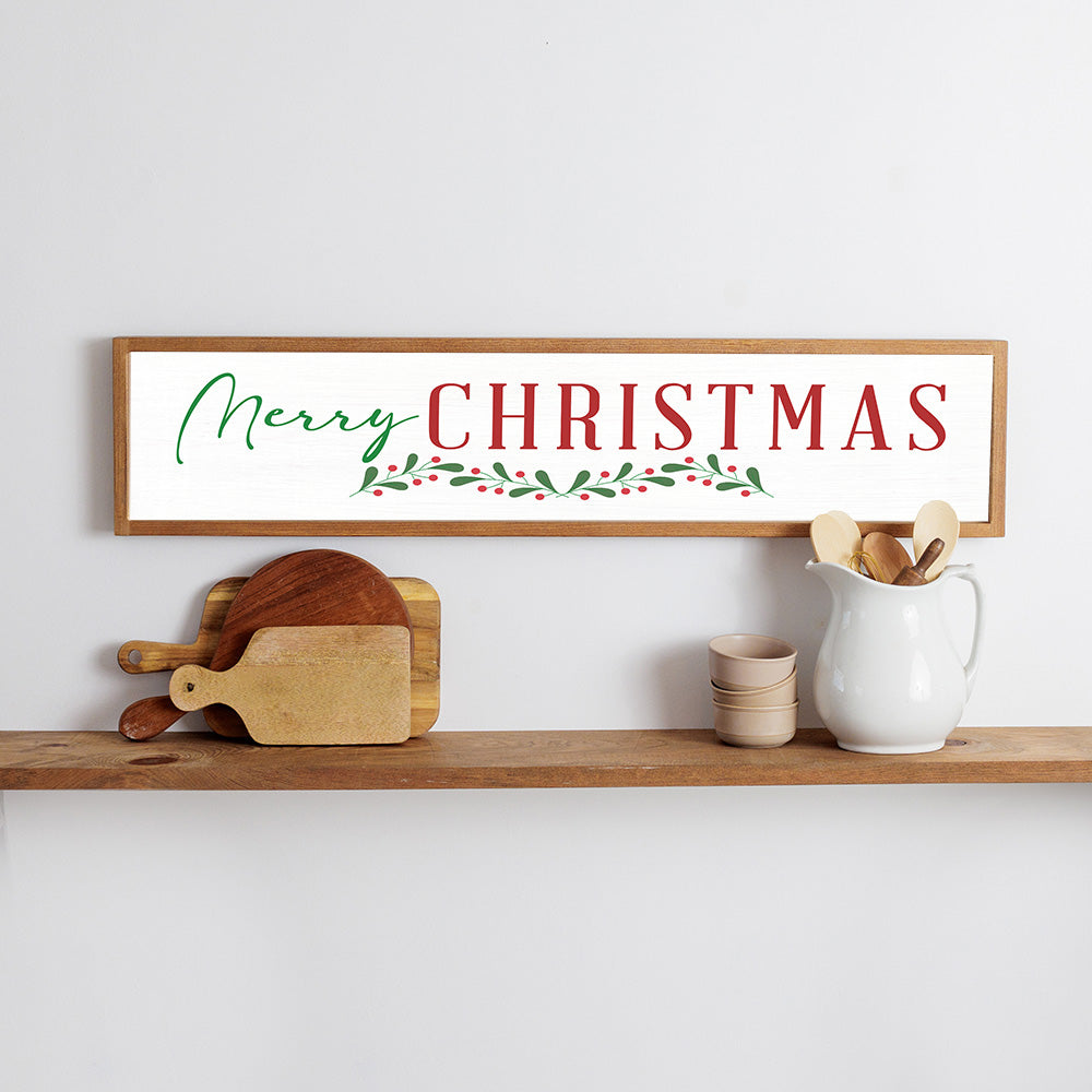 Merry Christmas Classic Barn Wood Sign