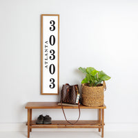 Town And Zip Code Personalized Barn Wood Sign