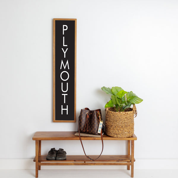 Modern Black Personalized Barn Wood Sign