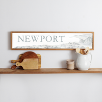 Coastal Wave Personalized Barn Wood Sign