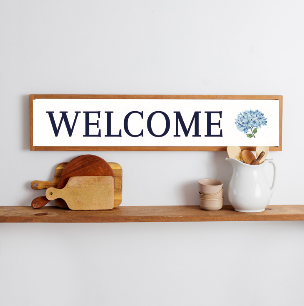 Blooming Hydrangea Personalized Barn Wood Sign