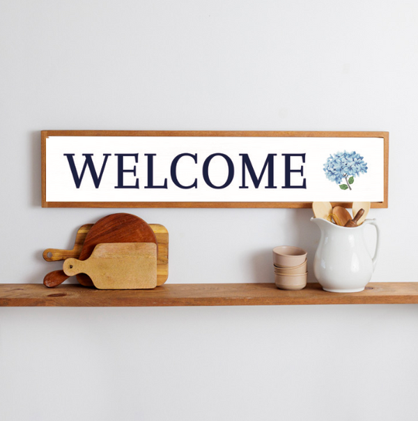 Blooming Hydrangea Personalized Barn Wood Sign
