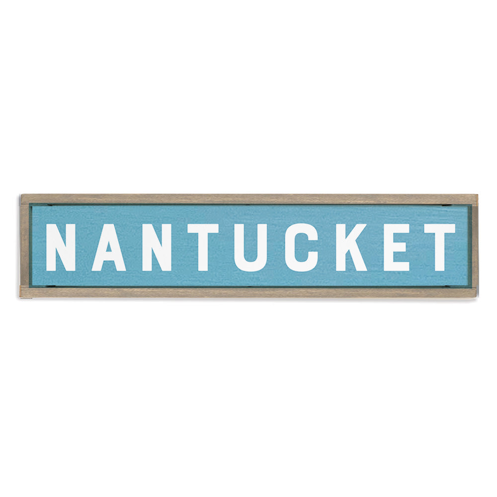 Bold Surf Blue Personalized Barn Wood Sign