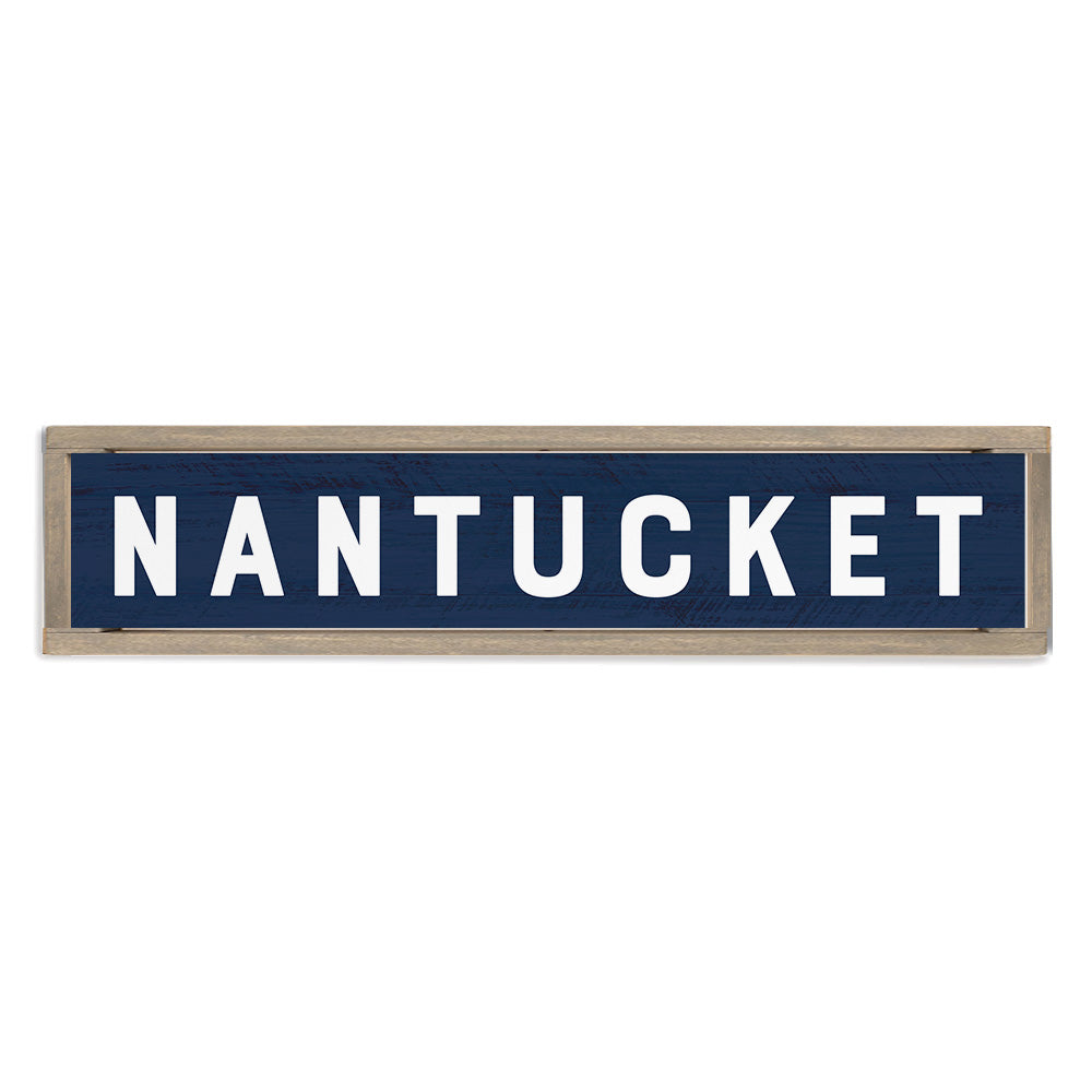 Bold Navy Personalized Barn Wood Sign