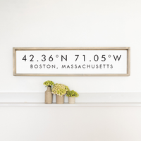 Modern White and Black Coordinates Personalized Barn Wood Sign