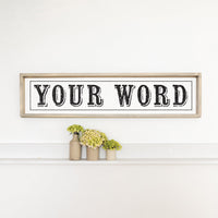 Vintage White Bordered Personalized Barn Wood Sign
