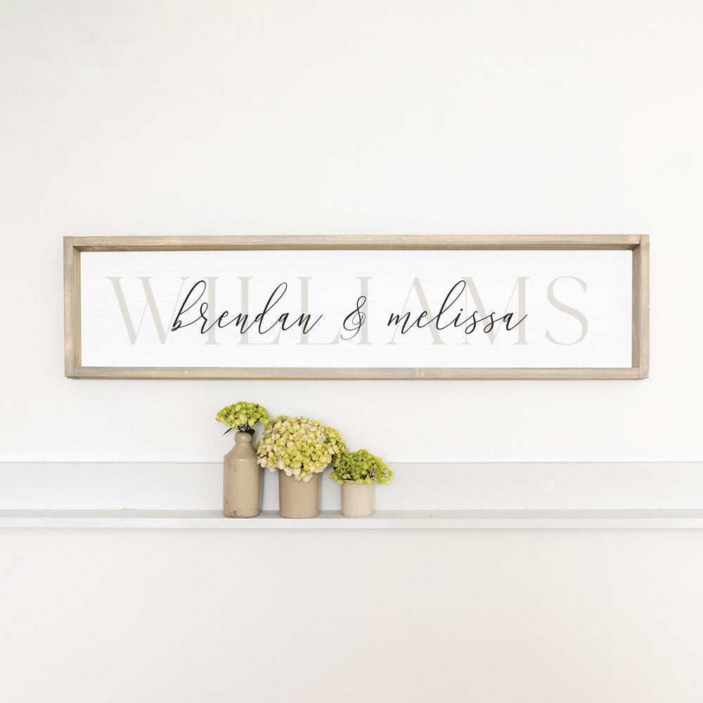Wedding Script Personalized Barn Wood Sign