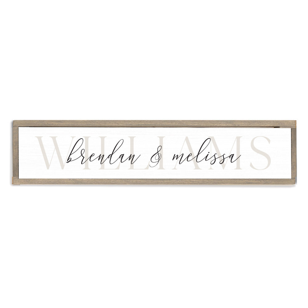 Wedding Script Personalized Barn Wood Sign