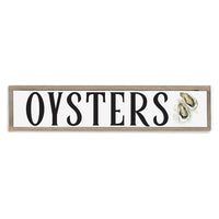 Watercolor Oysters Barn Wood Sign