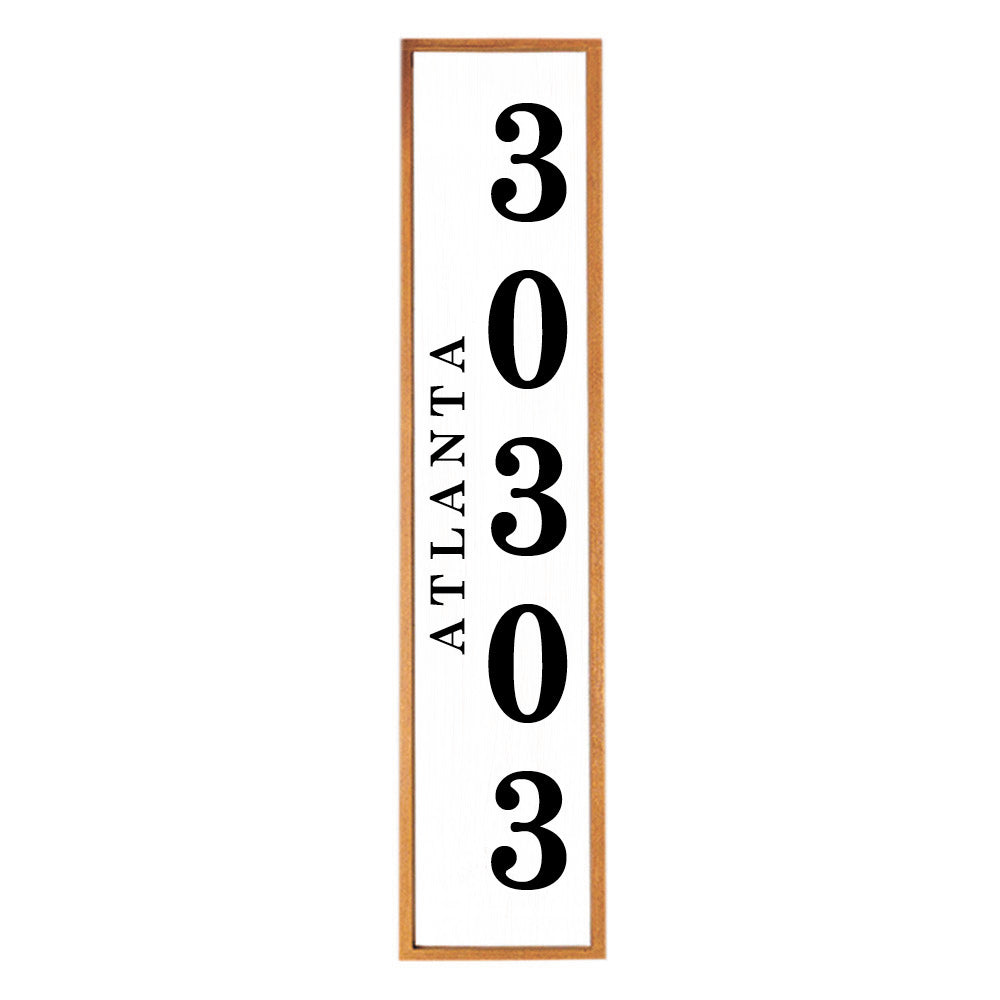 Town And Zip Code Personalized Barn Wood Sign