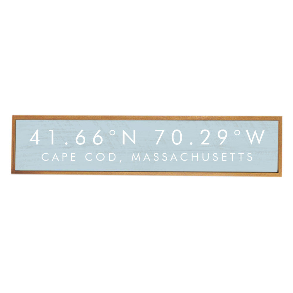 Modern Light Blue Coordinates Personalized Barn Wood Sign