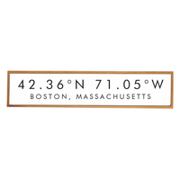 Modern White and Black Coordinates Personalized Barn Wood Sign