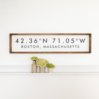 Modern White and Black Coordinates Personalized Barn Wood Sign