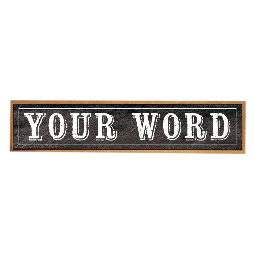 Vintage Black Bordered Personalized Barn Wood Sign