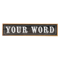 Vintage Black Bordered Personalized Barn Wood Sign