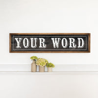 Vintage Black Bordered Personalized Barn Wood Sign