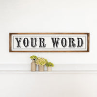 Vintage White Bordered Personalized Barn Wood Sign
