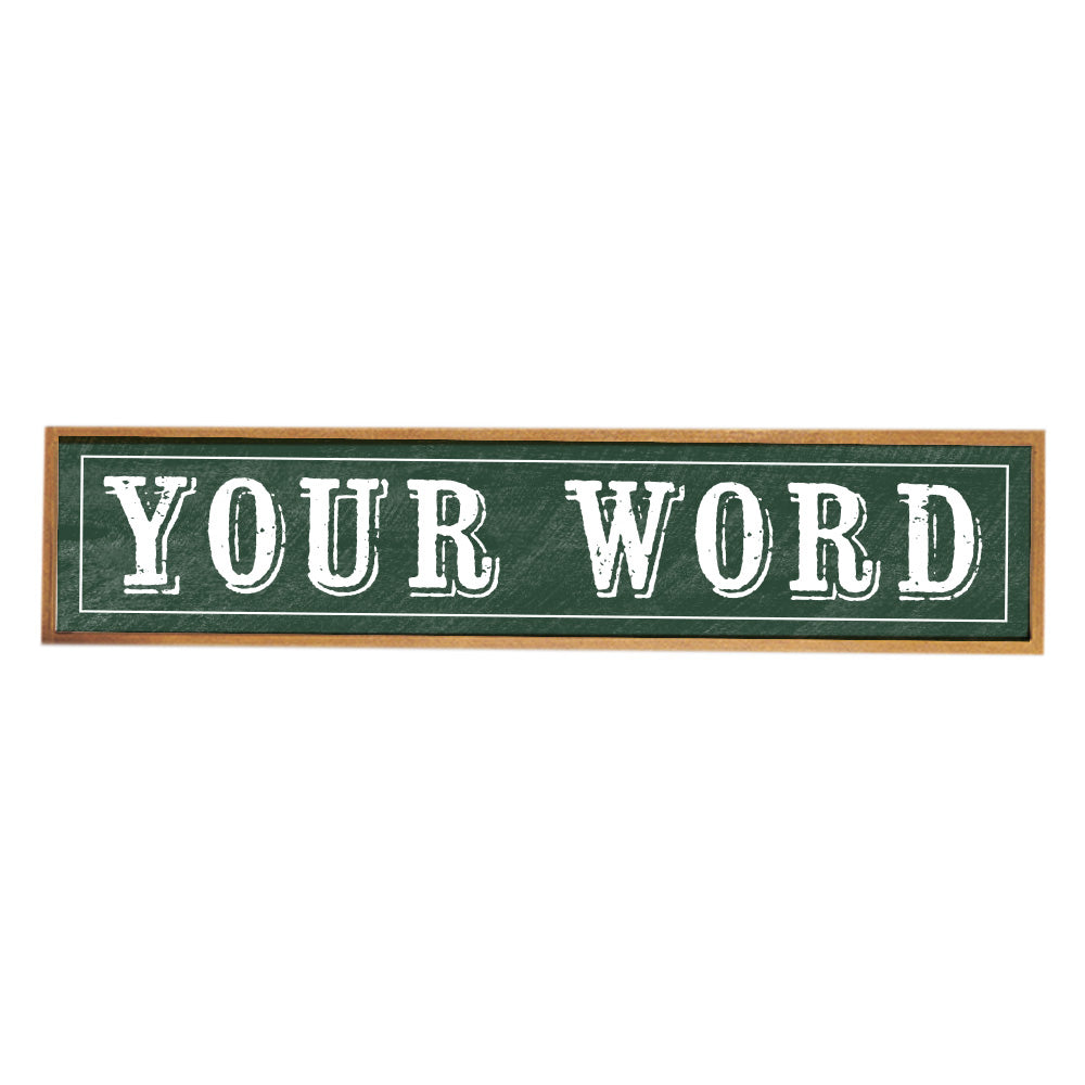 Vintage Green Bordered Personalized Barn Wood Sign