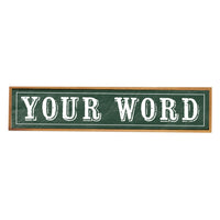 Vintage Green Bordered Personalized Barn Wood Sign