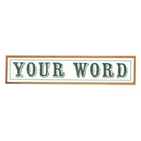 Vintage White and Green Bordered Personalized Barn Wood Sign