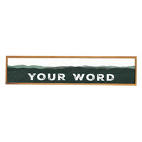 Mountains Green Personalized Barn Wood Sign