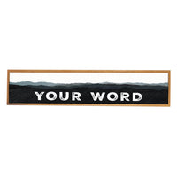 Mountains Black Personalized Barn Wood Sign